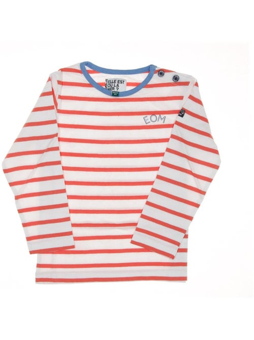 Camiseta de Manga Larga Rayas para Niños - Kiabi