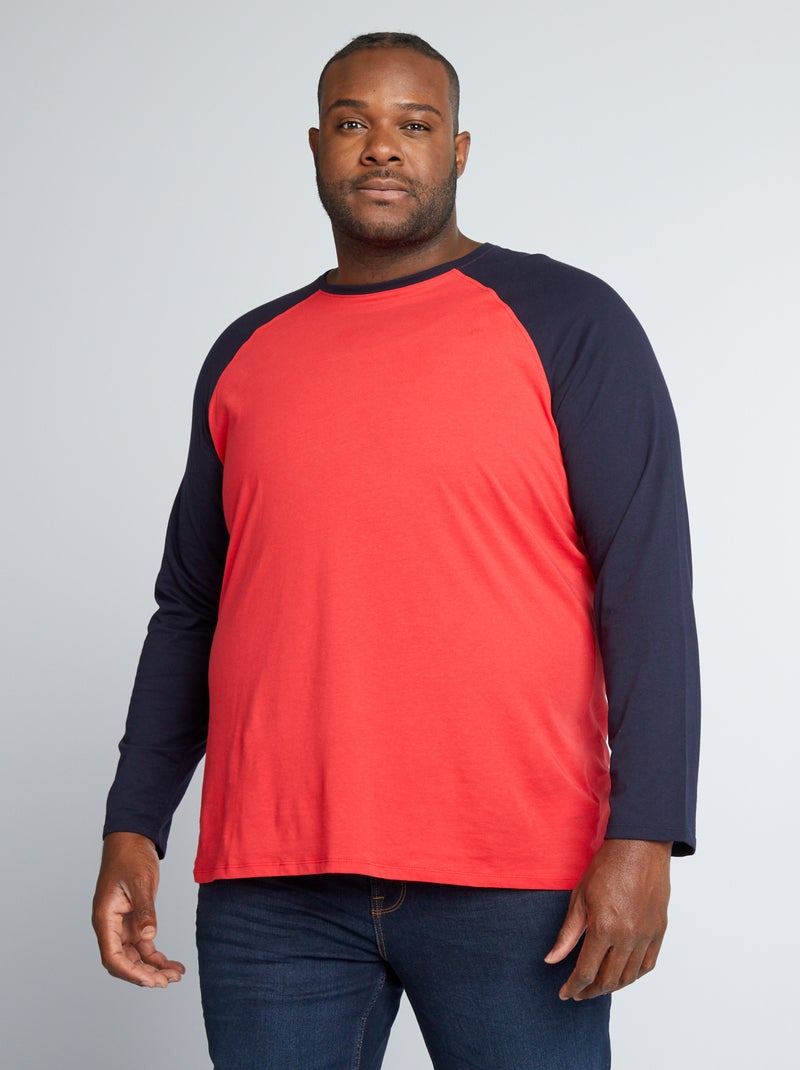 Camiseta de manga larga ROJO - Kiabi