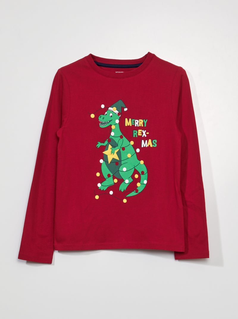Camiseta de manga larga ROJO - Kiabi