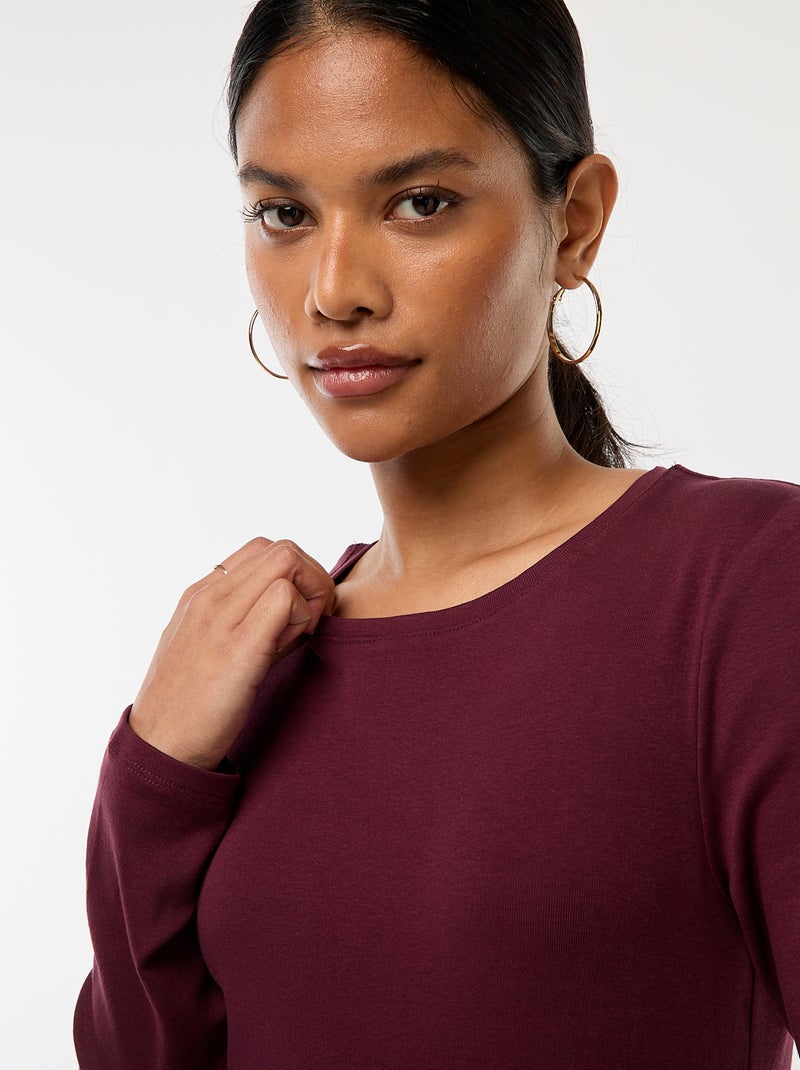 Camiseta de manga larga rojo - Kiabi