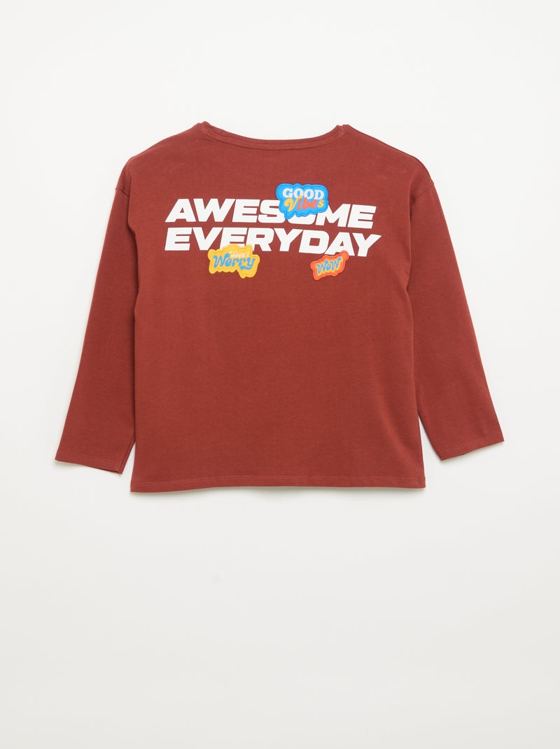 Camiseta de manga larga Rojo - Kiabi