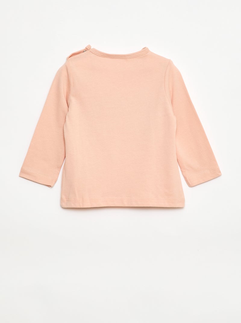 Camiseta de manga larga 'Snoopy' Rosa - Kiabi