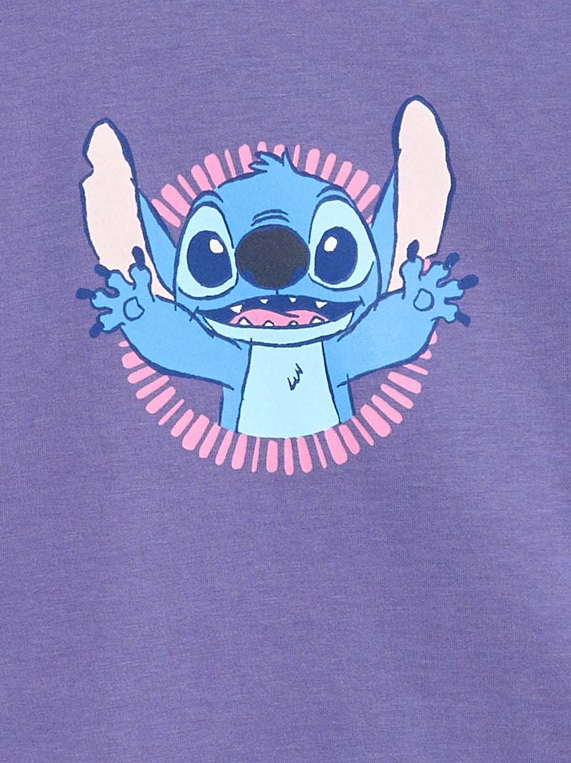 Camiseta de manga larga 'Stitch' 'Disney' Purpura - Kiabi