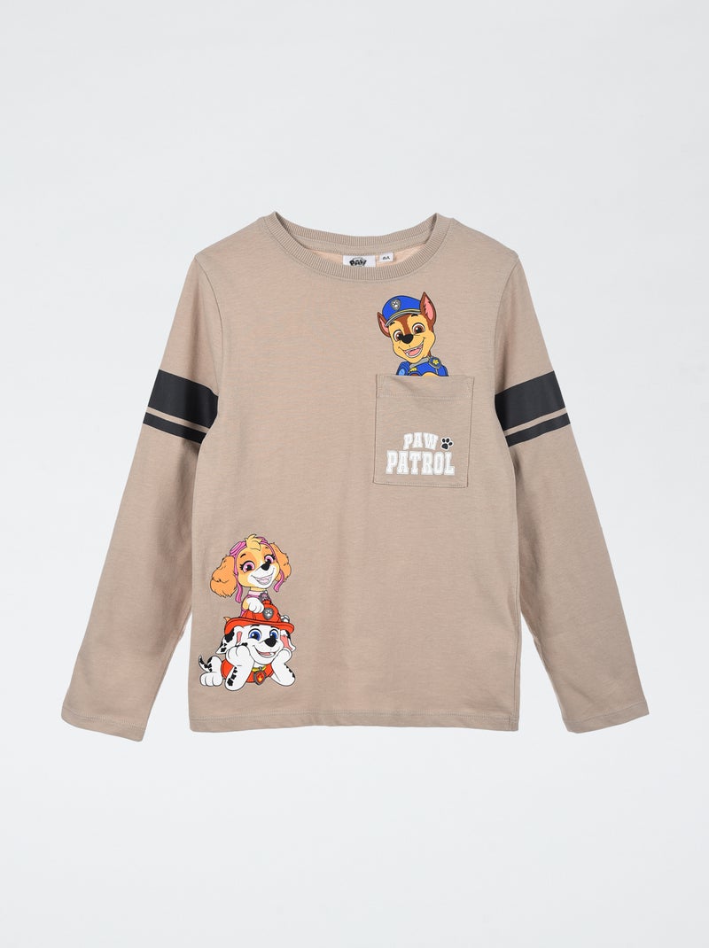Camiseta de manga larga 'Suncity' 'Patrulla Canina' de algodón Beige - Kiabi