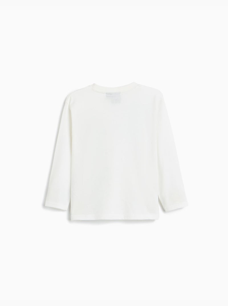 Camiseta de manga larga 'super mario', mo fashion Blanco - Kiabi