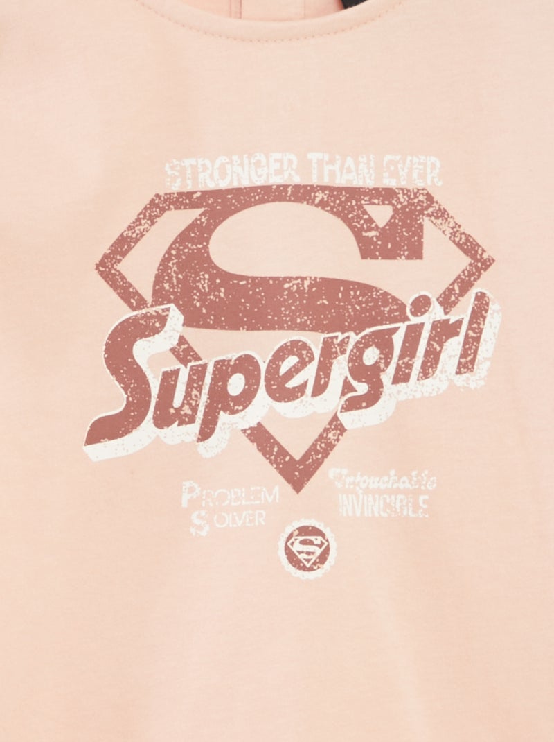 Camiseta de manga larga 'Supergirl' 'DC Comics' Rosa - Kiabi