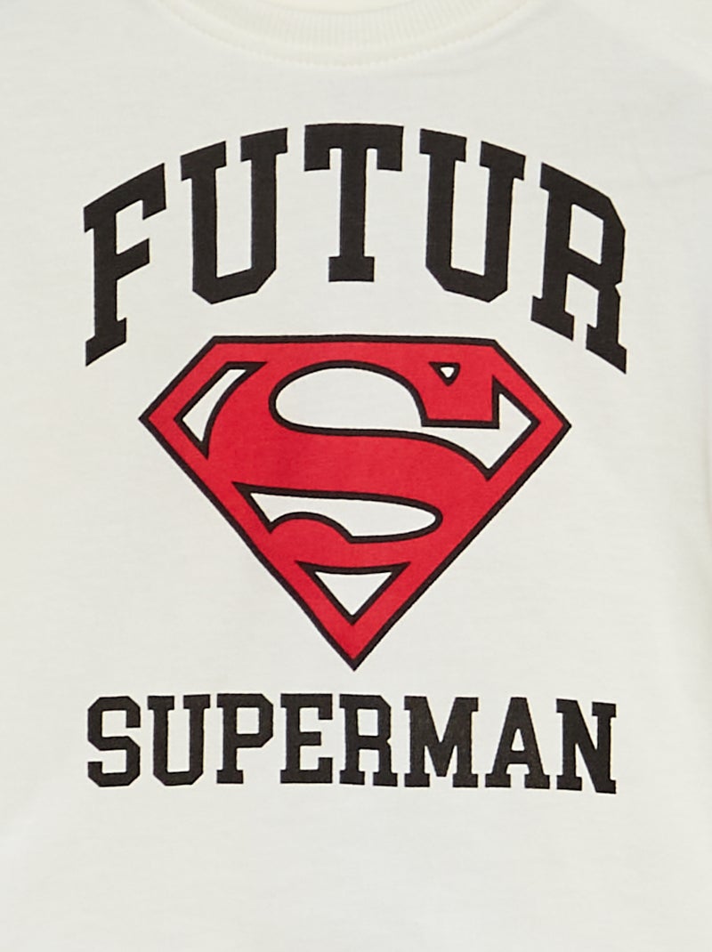 Camiseta de manga larga 'Superman' 'DC Comics' BLANCO - Kiabi