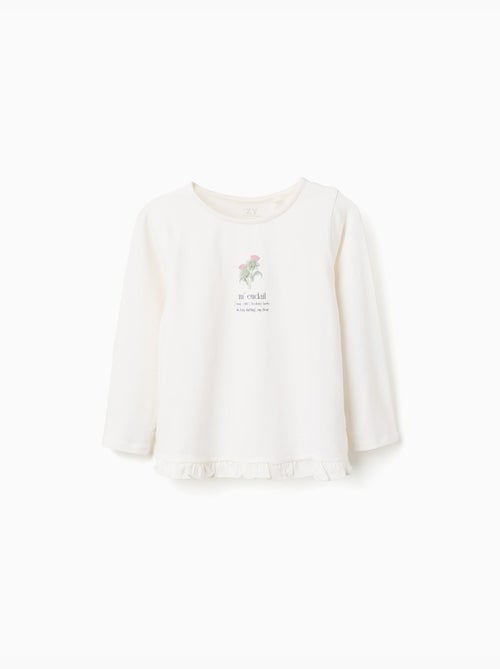 Camiseta de Manga Larga Tejido con Estampado - Kiabi