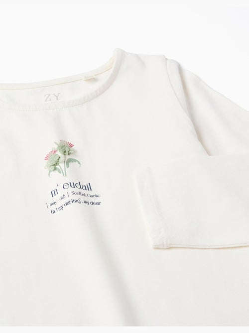 Camiseta de Manga Larga Tejido con Estampado - Kiabi