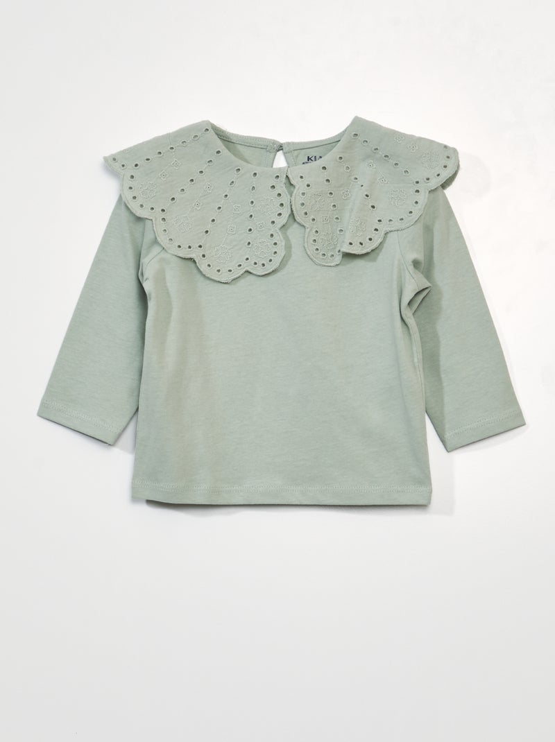 Camiseta de manga larga VERDE - Kiabi