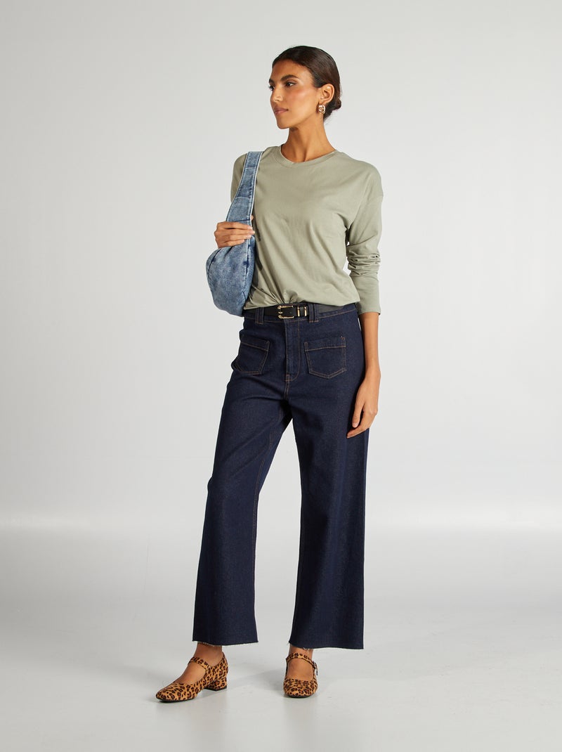 Camiseta de manga larga VERDE - Kiabi