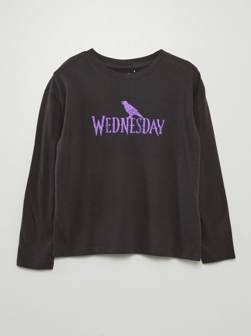 Camiseta de manga larga 'Wednesday' - Kiabi