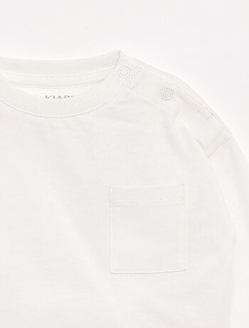 Camiseta de manga larga con bolsillo en el pecho