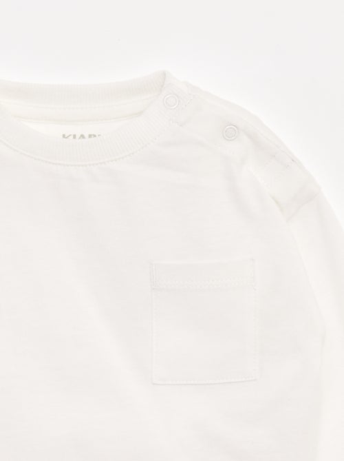 Camiseta de manga larga y bolsillo en el pecho - Kiabi