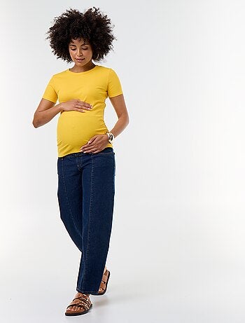 Camiseta de maternidad acanalada