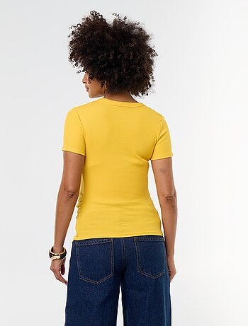Camiseta de maternidad acanalada