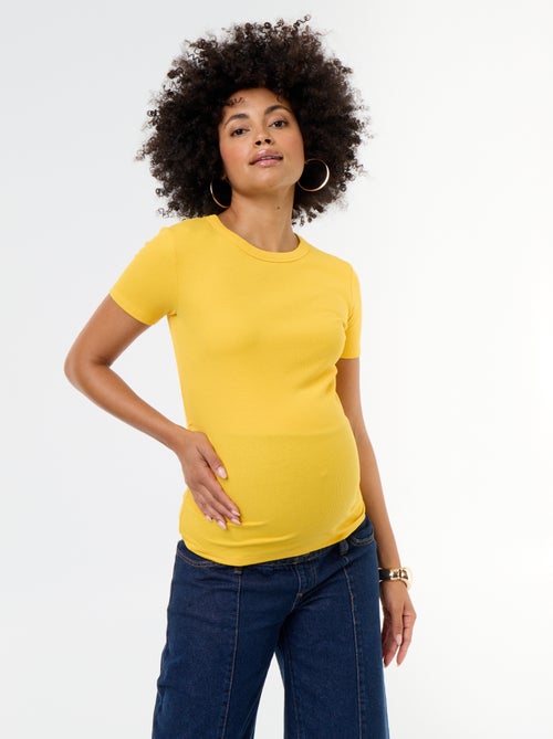 Camiseta de maternidad acanalada - Kiabi Camiseta de maternidad acanalada - Kiabi