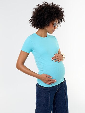 Camiseta de maternidad acanalada