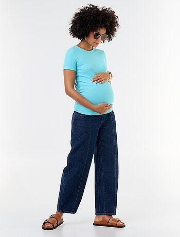 Camiseta de maternidad acanalada