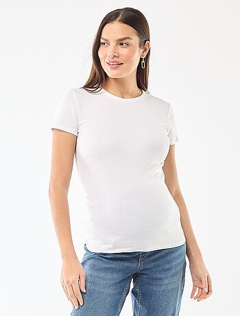 Camiseta de maternidad acanalada