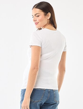 Camiseta de maternidad acanalada