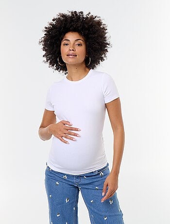 Camiseta de maternidad acanalada
