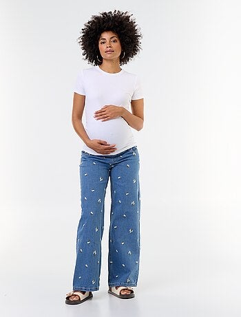 Camiseta de maternidad acanalada