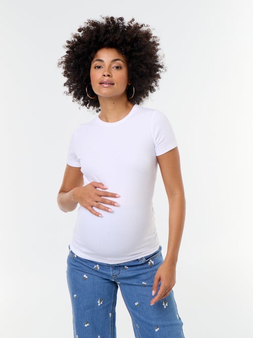 Camiseta de maternidad acanalada - Kiabi Camiseta de maternidad acanalada - Kiabi