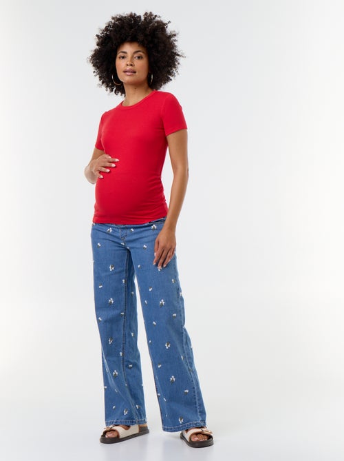 Camiseta de maternidad acanalada - Kiabi Camiseta de maternidad acanalada - Kiabi