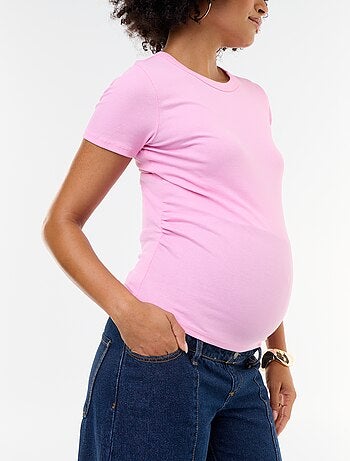 Camiseta de maternidad acanalada