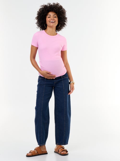 Camiseta de maternidad acanalada - Kiabi Camiseta de maternidad acanalada - Kiabi