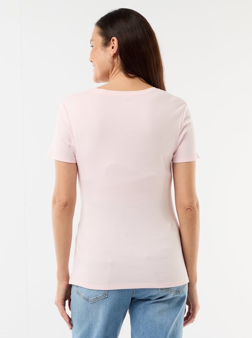 Camiseta de maternidad con cuello redondo drapeado - Kiabi Camiseta de maternidad con cuello redondo drapeado - Kiabi