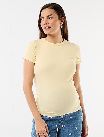 Camiseta de maternidad acanalada