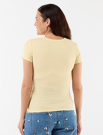 Camiseta de maternidad acanalada