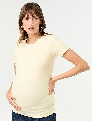 Camiseta de maternidad acanalada