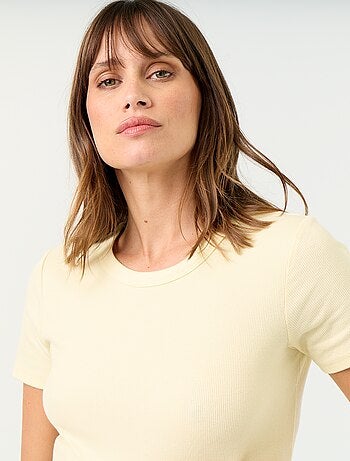 Camiseta de maternidad acanalada