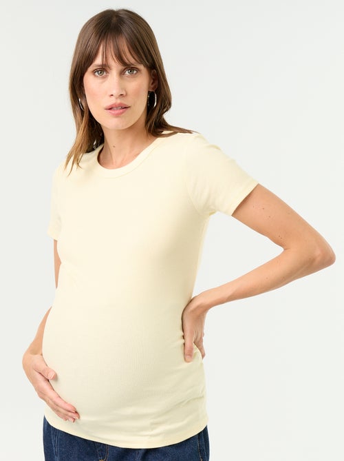 Camiseta de maternidad de canalé - Kiabi Camiseta de maternidad de canalé - Kiabi