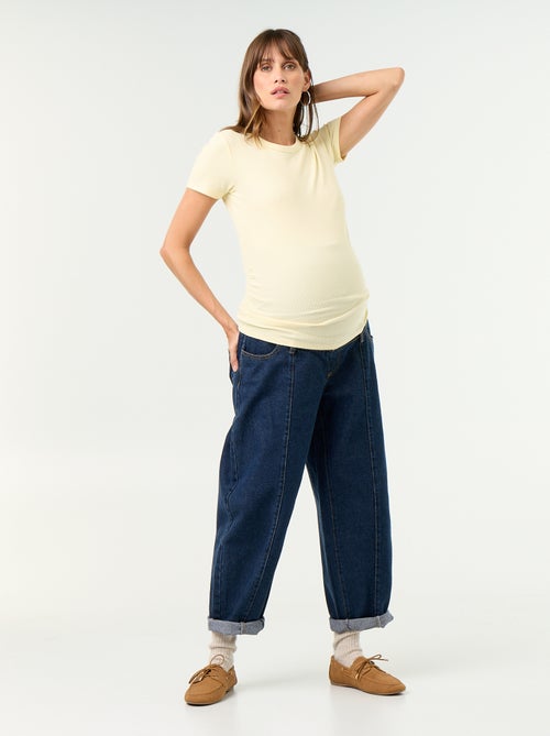 Camiseta de maternidad de canalé - Kiabi Camiseta de maternidad de canalé - Kiabi