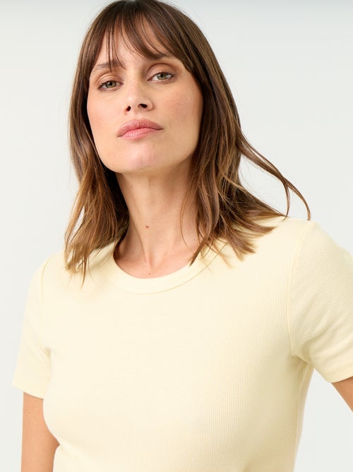 Camiseta de maternidad de canalé - Kiabi Camiseta de maternidad de canalé - Kiabi