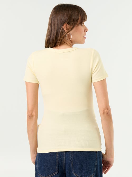 Camiseta de maternidad de canalé - Kiabi Camiseta de maternidad de canalé - Kiabi