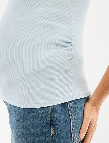 Camiseta de maternidad de canalé