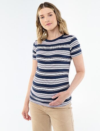 Camiseta de maternidad acanalada