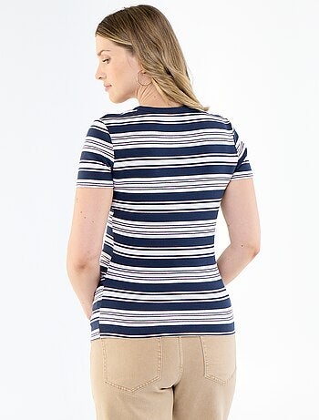 Camiseta de maternidad acanalada