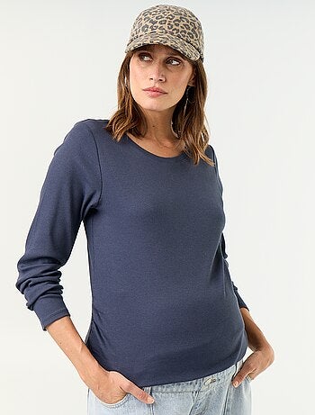 Camiseta de maternidad de canalé