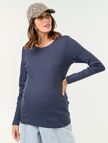 Camiseta de maternidad de canalé