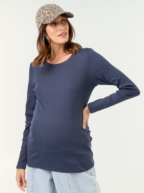 Camiseta de maternidad de canalé - Kiabi Camiseta de maternidad de canalé - Kiabi