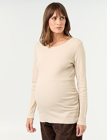 Camiseta de maternidad de canalé