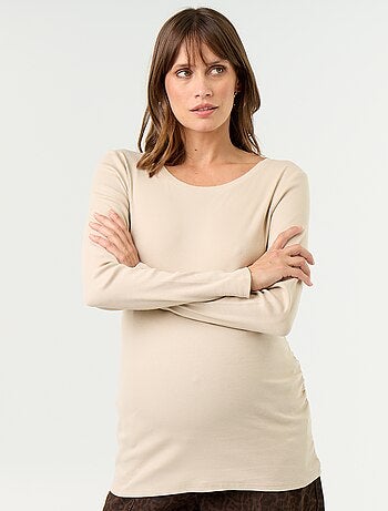 Camiseta de maternidad de canalé