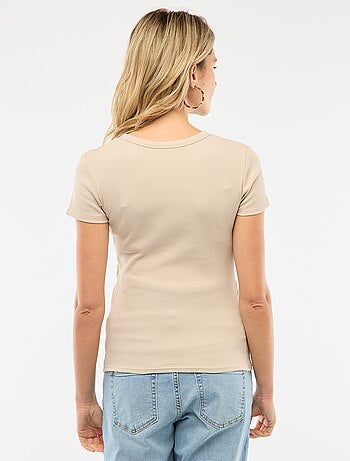 Camiseta de maternidad de canalé