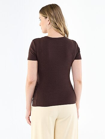 Camiseta de maternidad acanalada
